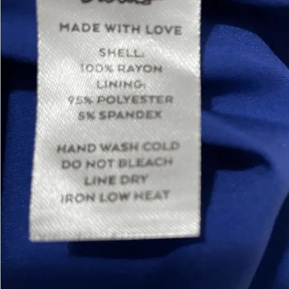 Lulus Blooming Bright Blue Floral Print High-Low Wrap Midi Dress Size Small NWT - Picture 10 of 10